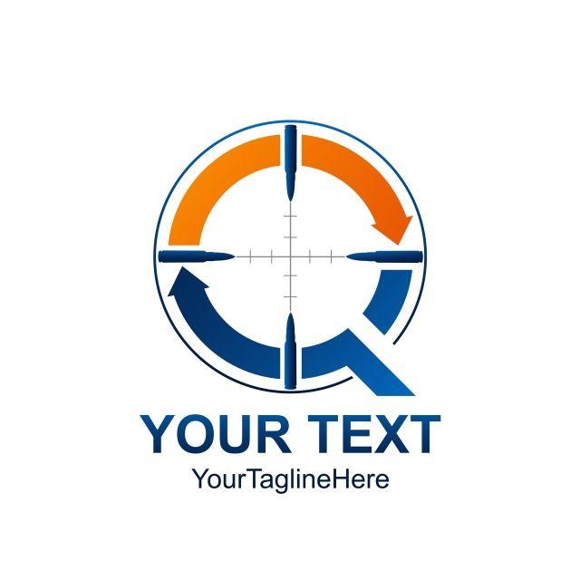 Blue Letter Q Logo - initial letter q logo template colored orange blue arrow twist
