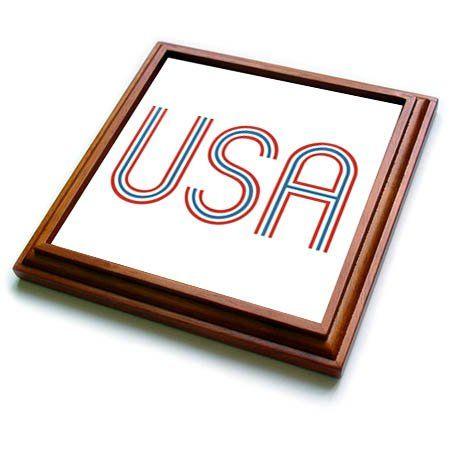 USA Red White Blue Square Logo - Amazon.com: 3dRose Xander inspirational quotes - USA, red white and ...