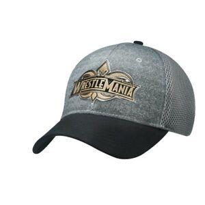 Grey Gold Logo - WWE WRESTLEMANIA 34 GREY GOLD LOGO BASEBALL CAP HAT OFFICIAL WM34
