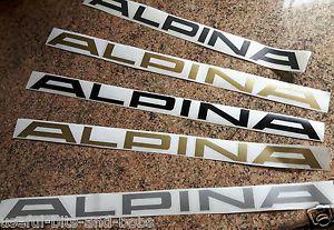 Grey Gold Logo - ALPINA 360mm Front Splitter Spoiler Logo Graphic Sticker black silver ...