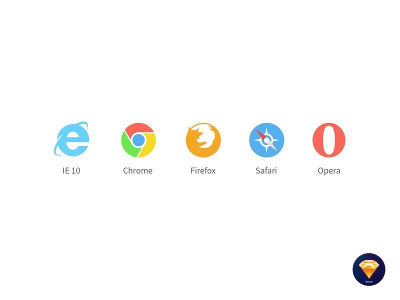 Opera App Logo - Browser Icon Sketch freebie free resource for Sketch