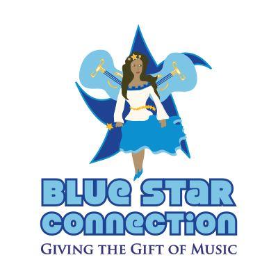 Female Star Logo - Blue Star Connection County Blues Society, Music Therapy
