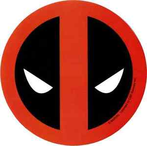 Before and After Superhero Logo - 15971 Deadpool Round Logo Eyes Emblem Marvel Comics Film Superhero ...