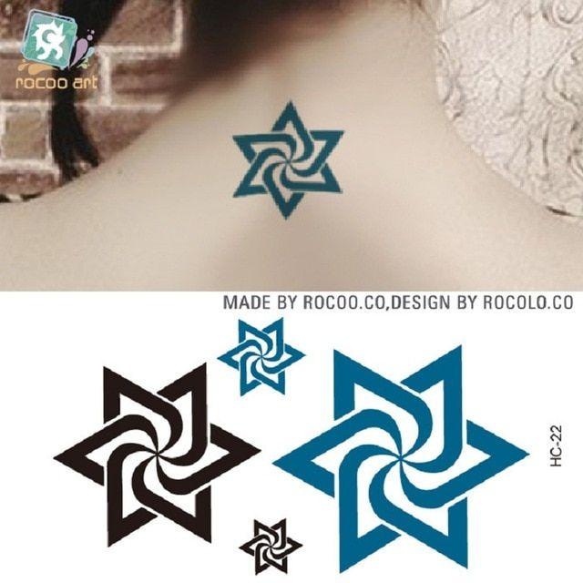 Female Star Logo - 2018 Rushed New Temporary Tattoo The Shop Selling Waterproof Neck ...