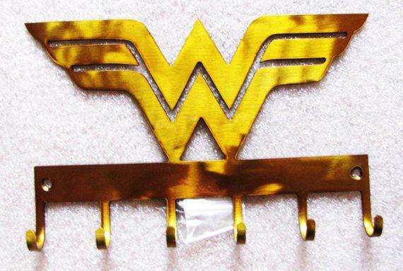 Before and After Superhero Logo - Metal Wonder Woman Wall Hooks Logo Hooks Superhero wall hooks