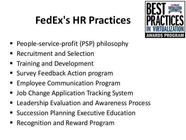People Service Profit FedEx Logo - Hr practices at fedex