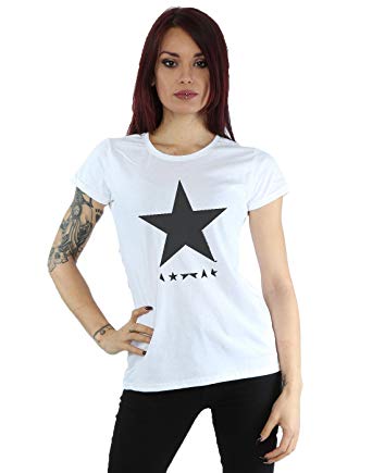 Female Star Logo - David Bowie Women's Star Logo T-Shirt: Amazon.co.uk: Clothing