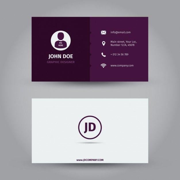 Purple Business Logo - Purple business card design Vector
