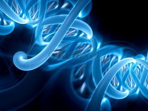 DNA Blue and Green Spiral Logo - Blue glowing DNA spiral part - 2957162 | Onepixel