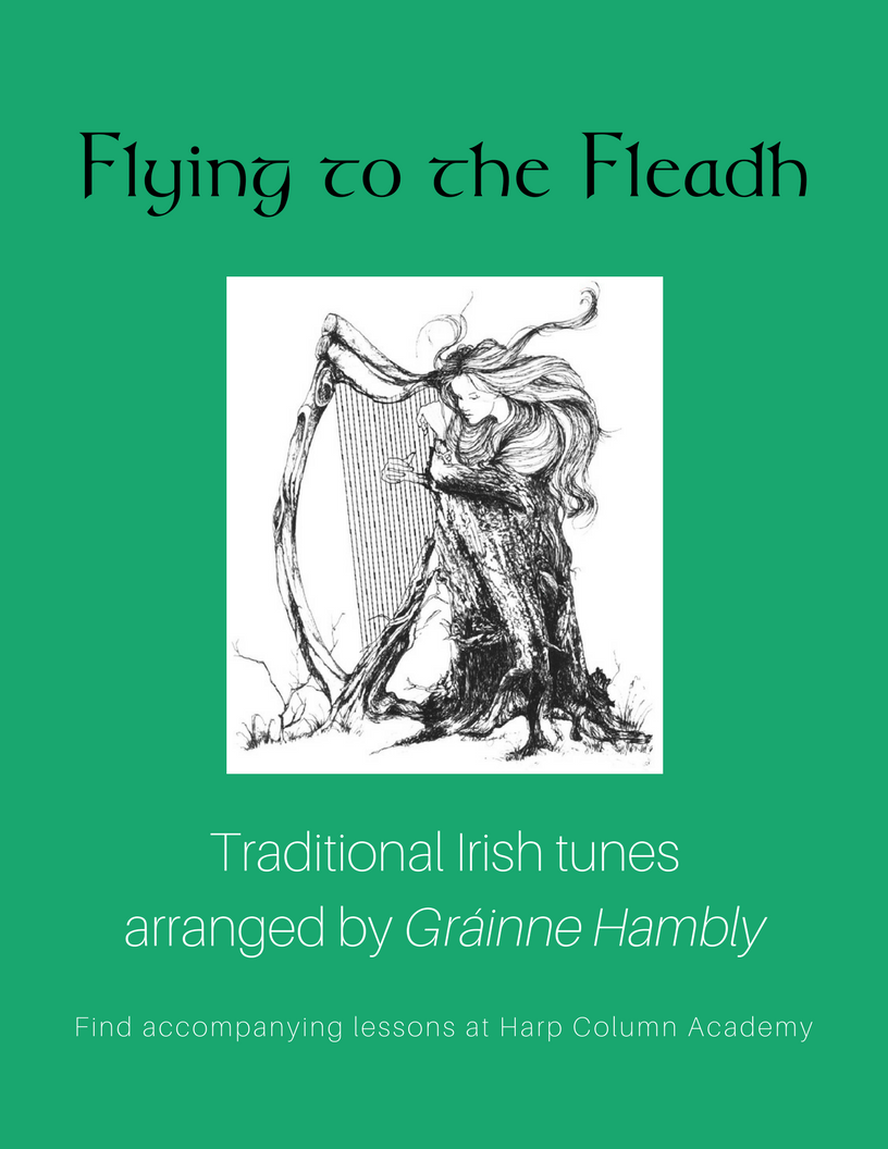 Flying Harp Logo - Flying to the Fleadh - Harp Column Music
