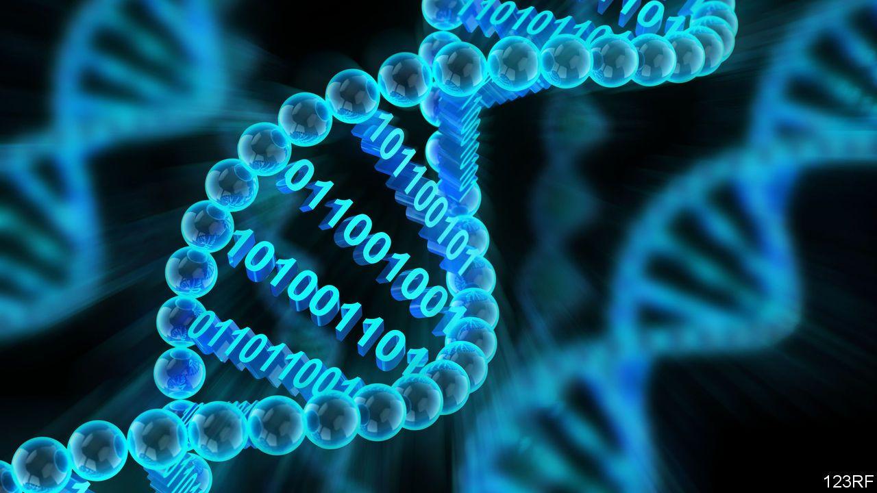 DNA Blue and Green Spiral Logo - DNA may soon be used to store computer data