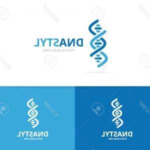 DNA Blue and Green Spiral Logo - Photostock Vector Vector Of Dna And Genetic Logo Combination Science