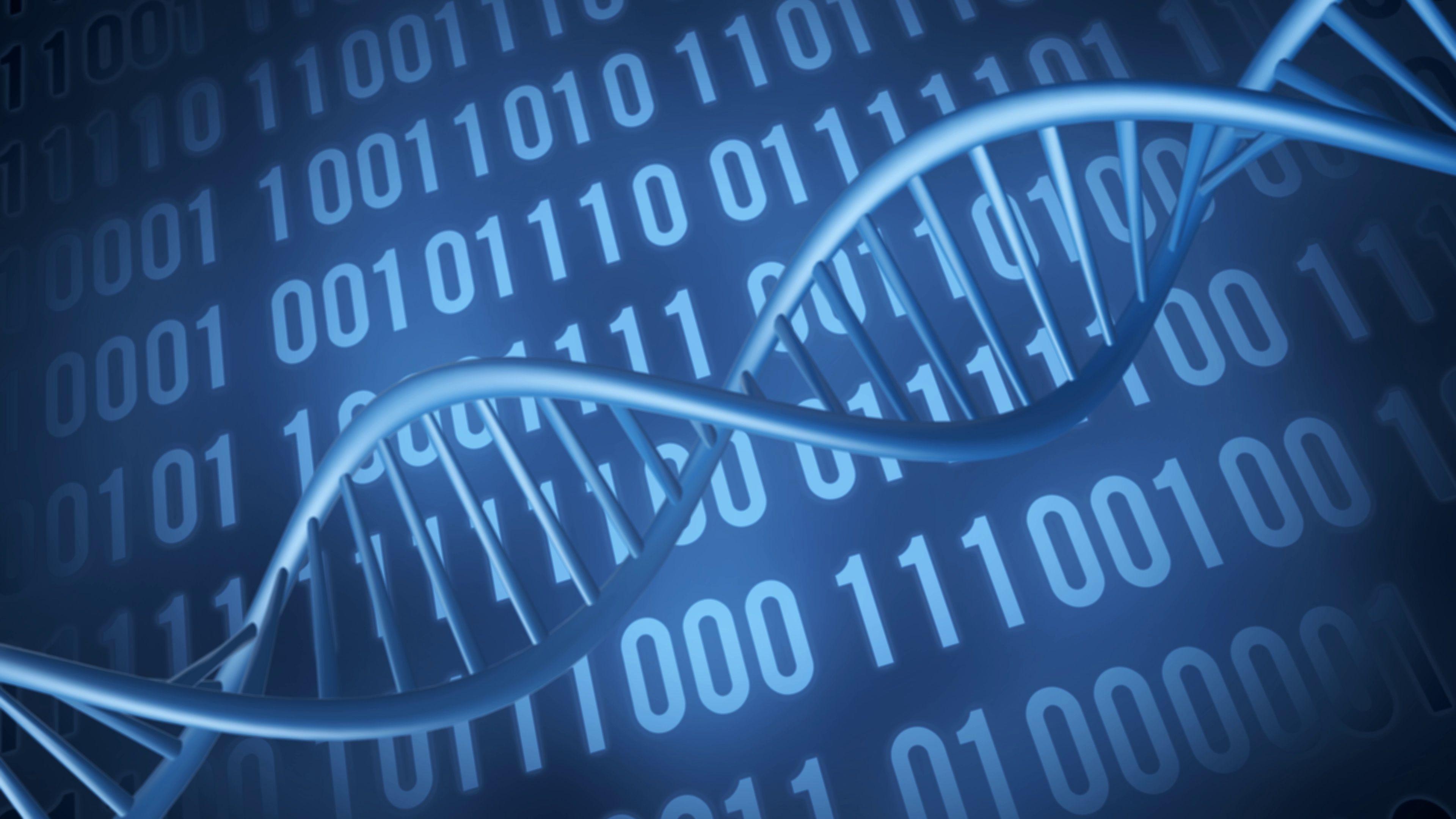 DNA Blue and Green Spiral Logo - Stock Video: Dna strand technology background