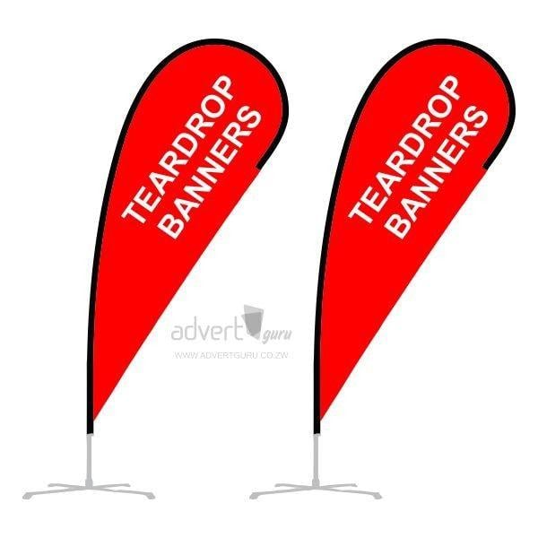 Red Teardrop Company Logo - Teardrop Shark-fin Banners in Harare Zimbabwe