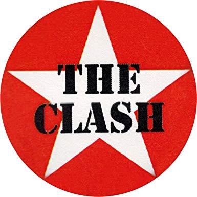 White Star Logo - The Clash White Star Logo on Red Button / Pin: Clothing