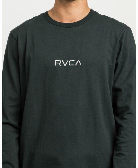 RVCA Small Logo - Small RVCA Embroidered Long Sleeve T Shirt