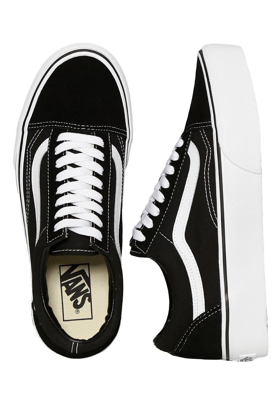 Girls Vans Shoes Logo - Vans - Old Skool Platform Black/White - Girl Shoes - Impericon.com UK