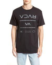 RVCA Small Logo - Lyst - Rvca Small Logo Graphic T-shirt in Black for Men