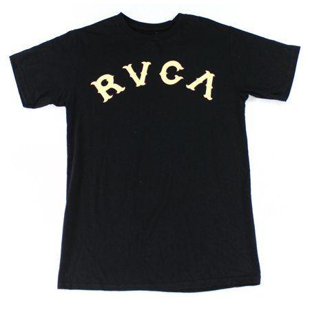 RVCA Small Logo - Rvca NEW Black Mens Size Small S Crewneck Logo Graphic Tee T
