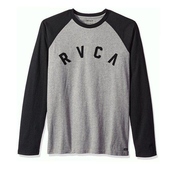 RVCA Small Logo - Shop RVCA NEW Gray Men's Black Size Small S Logo-Graphic Crewneck ...