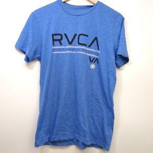 RVCA Small Logo - New PacSun Mens RVCA Heather Blue Logo Tee Crew Neck Slim Fit T ...