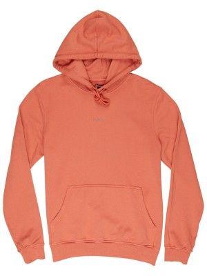 RVCA Small Logo - RVCA Men Small Hoodie red clay Hooded sweater for men Logo print