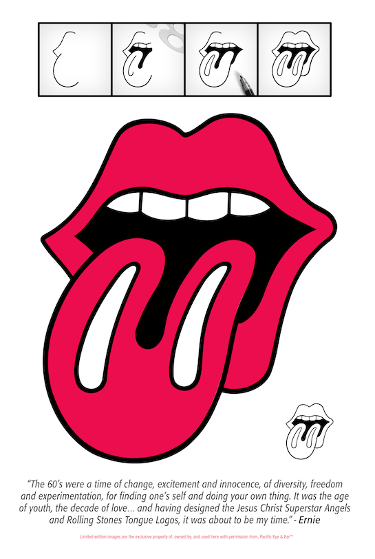 Rolling Stones Original Logo - The Original Rolling Stones Logo poster – Pacific Eye and Ear