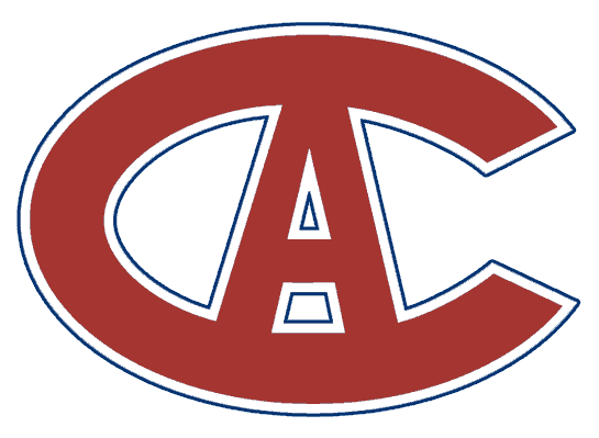 Red White Blue Hockey Logo - Montreal Canadiens Logo (1912-'13 - 1916-'17) - Red C and A with a ...