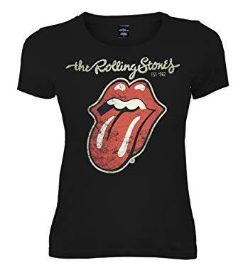 Rolling Stones Original Logo - Original The Rolling Stones - Tongue Logo Women Ladies T-Shirt Tour ...