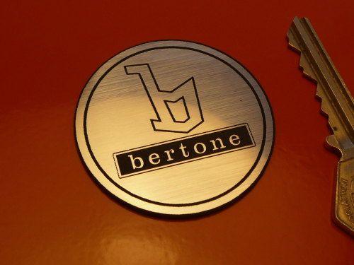 Bertone Car Logo - Bertone Plain Circular Laser Cut Self Adhesive Car Badge. 1.75