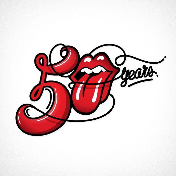 Original Rolling Stones Logo - años, 50 logos de los Rolling Stones. type. Rolling Stones