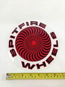 Red Swirl Logo - SPITFIRE LARGE SWIRL LOGO RED Classic Sticker FREE SHIPPING IN USA