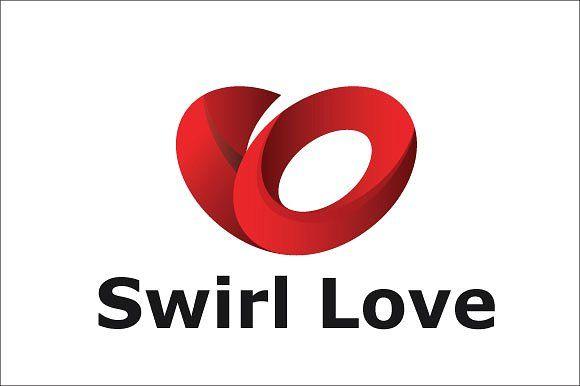 Red Swirl Logo - Love Swirl Logo Logo Templates Creative Market