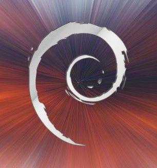 Red Swirl Logo - Debian aluminium swirl logo