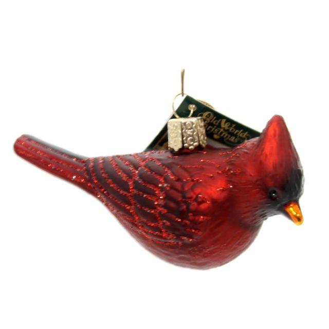 Old Cardinal Bird Logo - Old World Christmas Northern Cardinal Glass Happiness Joy Symbol ...