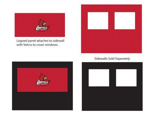 Cardinal Windows Logo - Louisville Cardinals Logo Canopy Sidewall Panel Attaches to Window