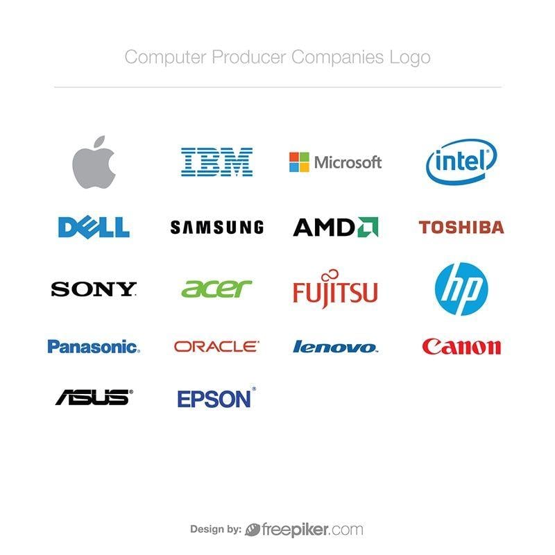 Top Technology Company Logo - Freepiker | world top computer technology / producer companies logo