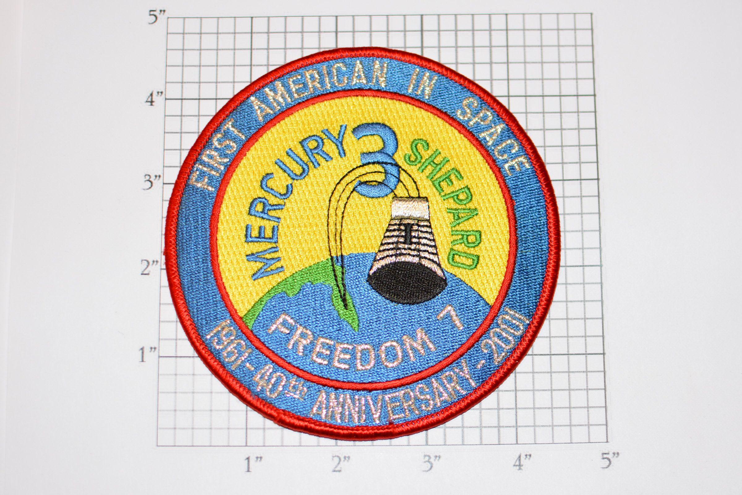 Rare NASA Logo - Mint Mercury 3 Freedom 7 Shepard Mission Patch 40th Anniversary ...