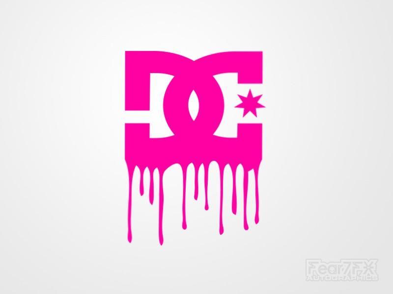 Drip Melt Logo - 2x DC Logo Drip Vinyl Transfer Decal