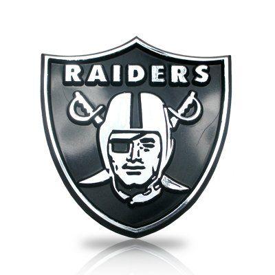 Oakland Raiders Logo - Amazon.com: NFL Oakland Raiders 3D Chrome ABS Plastic Car Emblem ...