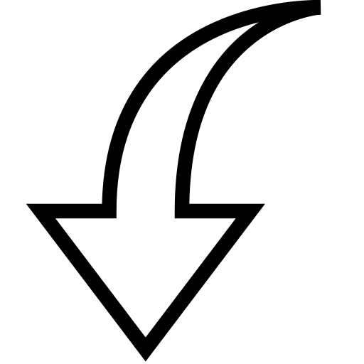 White Arrow Logo - Arrow, down icon