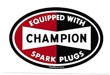 Vintage Spark Plug Logo - Amazon.com: Champion Spark Plugs Racing Decals Stickers 4-1/2 Inches ...