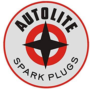 Vintage Spark Plug Logo - Autolite Spark Plugs Vintage Logo'd Full Color Window