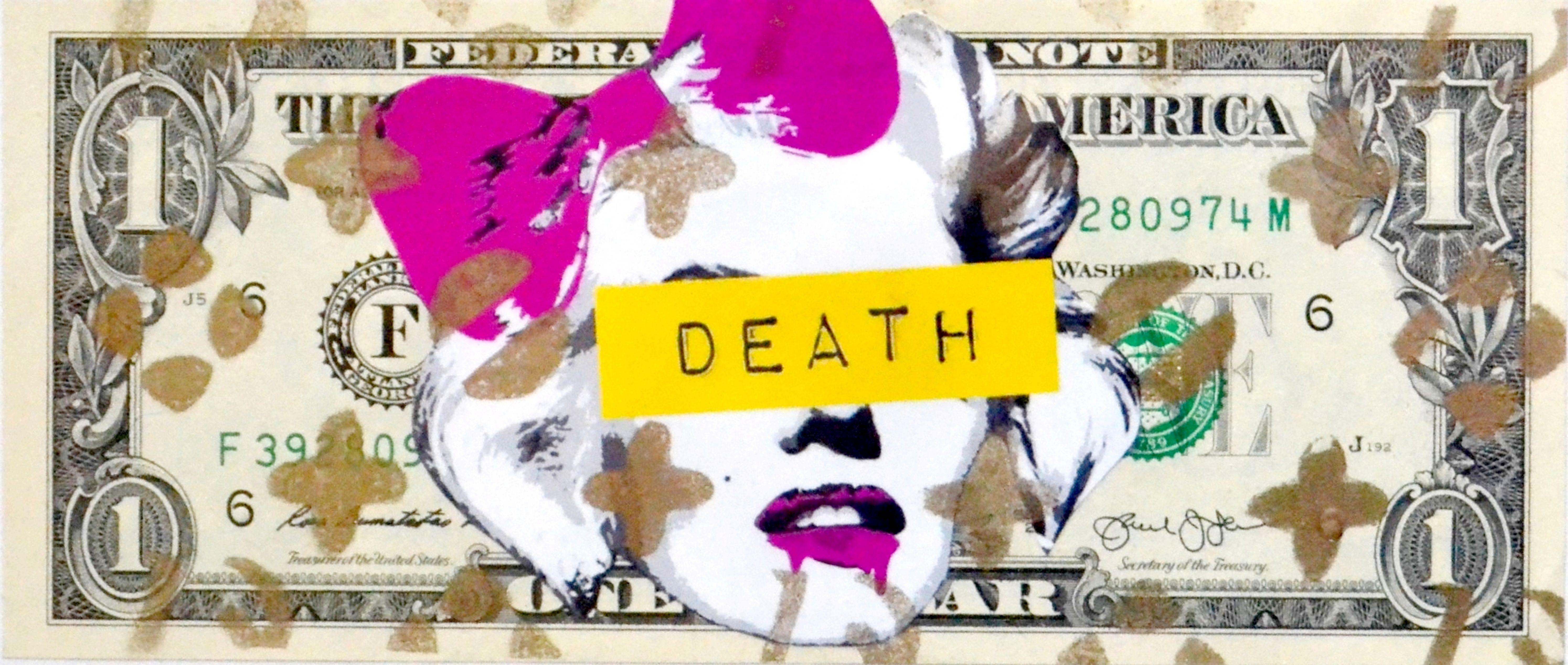 Drip Melt Logo - Marilyn Death Drip Melt (1 $ Bank note) by Death NYC, 2013. Print