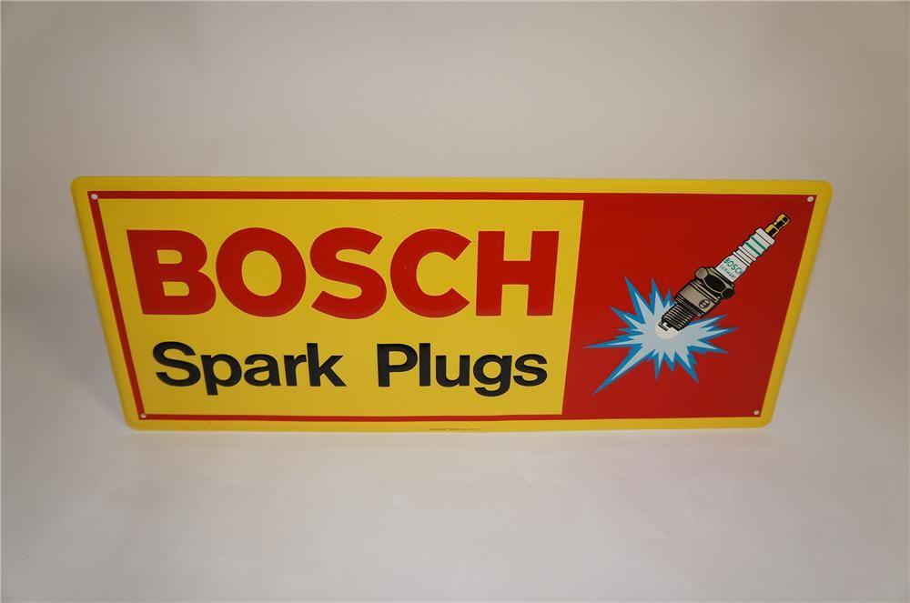 Vintage Spark Plug Logo - N.O.S. vintage Bosch Spark Plugs automotive garage embossed t