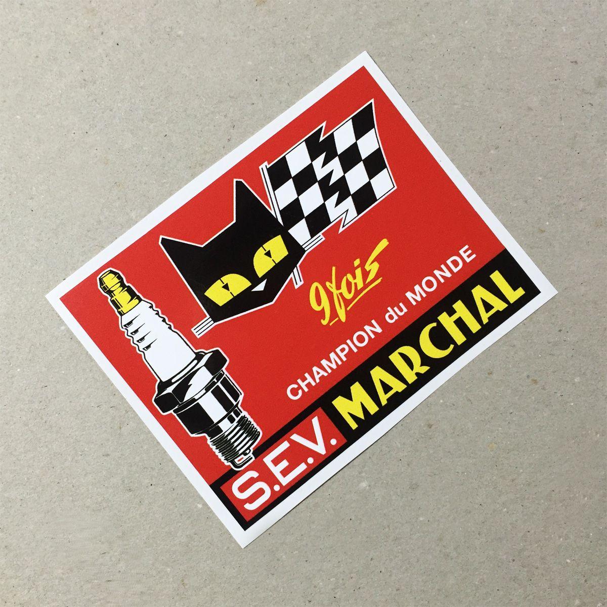 Vintage Spark Plug Logo - Vintage sticker – S.E.V. Marchal #2 | Car-Bone.pl