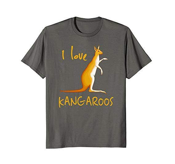 Kangaroo Clothing Logo - I Love Kangaroos T Shirt Australian Marsupials Gift Tee