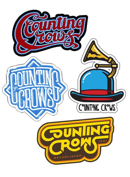 Counting Crows Logo - Rock and Roll TShirts Crows Die Cut Sticker Set