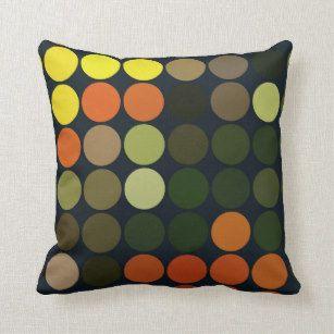 Orange and Green Circle Logo - Orange Circles Cushions & Throw Cushions
