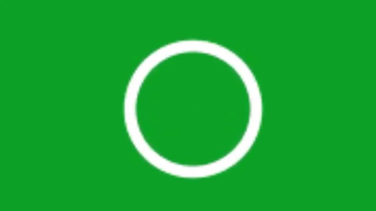 Green and White Circle Logo - Zoom in Zoom out White Circle on Green Screen Green Screen Chroma ...